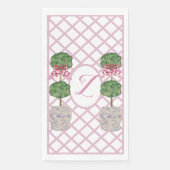 Girly Chinoiserie Ginger Jar Topiary Servet (Voorkant)