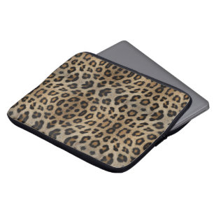 Girly chique luipaard bont dier print patroon leuk laptop sleeve