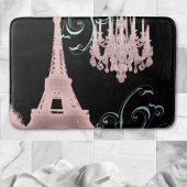 Girly chique retro mode roze Paris Eiffeltoren Badmat