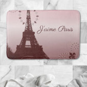 Girly chique retro mode roze Paris Eiffeltoren Badmat
