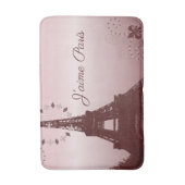 Girly chique retro mode roze Paris Eiffeltoren Badmat (Voorkant Verticaal)