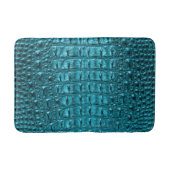 Girly chique turquoise aqua blauwe alligator print badmat (Voorkant)