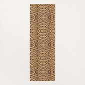 Girly chique wilde luipaard print monogram yogamat (Achterkant)