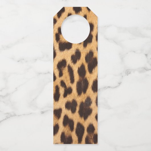 Girly chique wilde partij luipaard print proost flessenhanger (Achterkant)