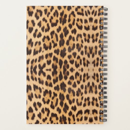 Girly chique wilde safari dier luipaard planner (Achterkant)