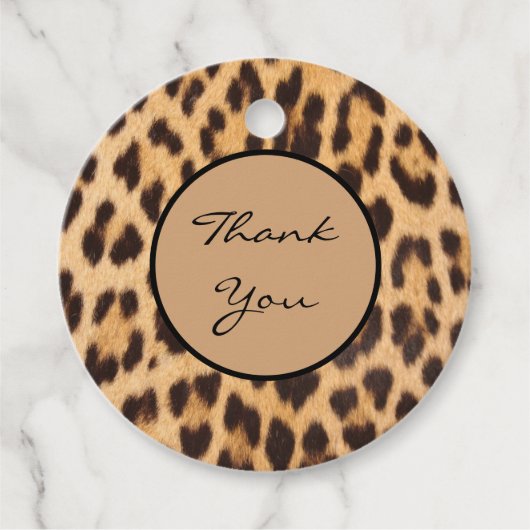 Girly chique wilde safari dier luipaard print bedankjes labels (Voorkant)