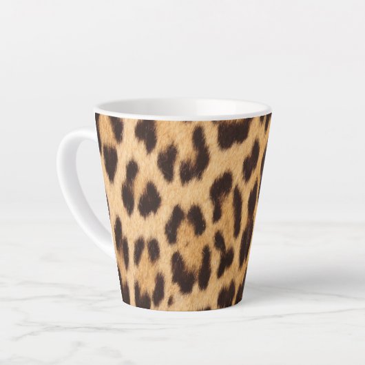 Girly chique wilde safari dier luipaard print latte mok (Linkerhoek)