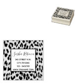 Girly chique wilde safari dier luipaard print rubberstempel (Gestempeld)