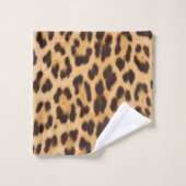 Girly chique wilde safari luipaard print bad handdoek (Wasdoekje)