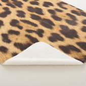 Girly chique wilde safari luipaard print sherpa deken (3/4)