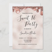 Girly chocolate drips roos gold sweet kaart (Voorkant)