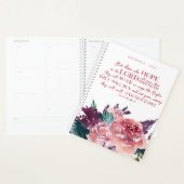 Girly Christelijk Bijbelvers Jesaja 40 Roze Bloeme Planner (Display)