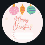 Girly Christmas Gift Sticker<br><div class="desc">Transformeer uw vakantie geschenken met dit betoverende girly Kerst sticker. Ontworpen met grillige pastelkleuren, confettiaccenten en een leuk vakantiemotief, voegt deze sticker een vleugje elegantie en charme toe aan elk cadeau. Perfect voor vrienden, dochters of zussen, het maakt je cadeau opvallen onder de kerstboom. De zelfklevende achterkant van de sticker...</div>