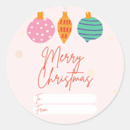 Girly Christmas Gift Sticker