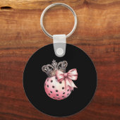 Girly Ckleball Princess Queen Crown For Women  Sleutelhanger (Voorkant)