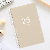 Girly Classy Naam Beige Notitieboek