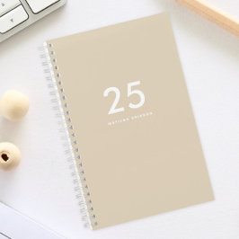 Girly Classy Naam Beige Notitieboek