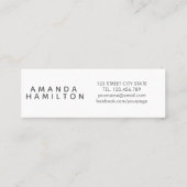 Girly Classy Waterverf lijst Bouquet roze grijs Mini Visitekaartje (Achterkant)