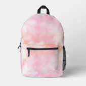 Girly Cloudy Pink Pastel Waterverf Bedrukte Rugzak (Voorkant)