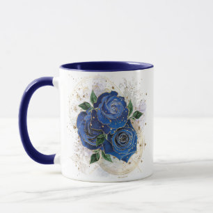 Girly collage - middernacht blauw mok