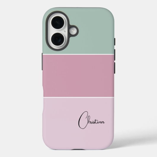 Girly Colorblock Personalized  Case-Mate iPhone Case (Achterkant)