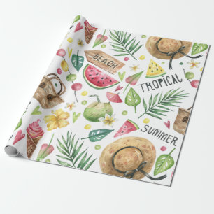 Girly Colorful Beach Relax Cadeaupapier