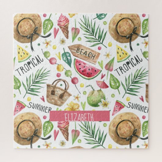 Girly Colorful Beach Relax Legpuzzel (Verticaal)