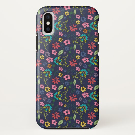 Girly Colorful Boho Spring Flowers Case-Mate iPhone Case (Achterkant)