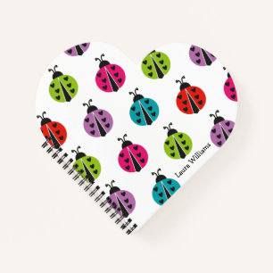 Girly Colorful Ladybug Persoonlijk Notitieboek