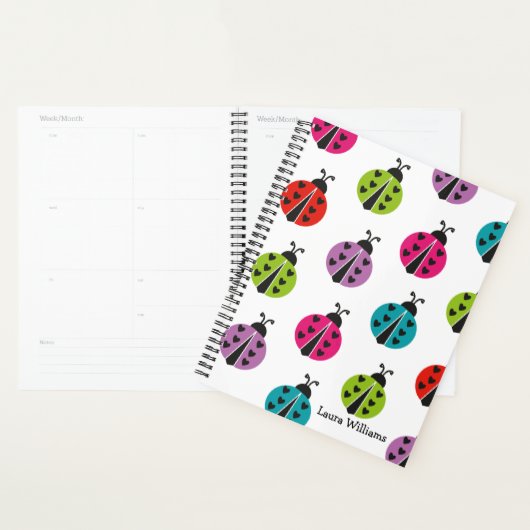 Girly Colorful Ladybug Persoonlijk Planner (Display)