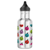 Girly Colorful Ladybug Persoonlijk Waterfles (Rechts)