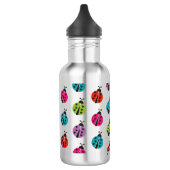 Girly Colorful Ladybug Persoonlijk Waterfles (Links)