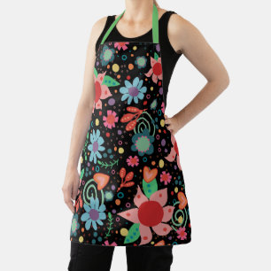 Girly Cooking Zwart Floral Inspirivity schort