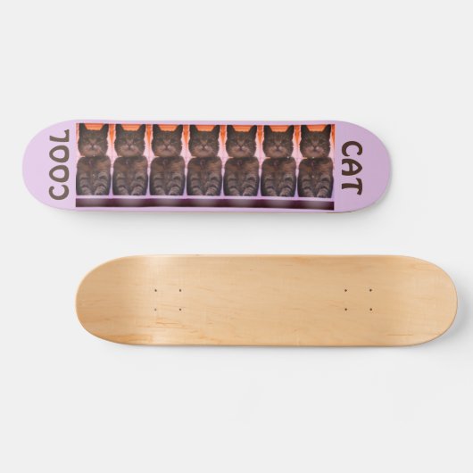 Girly Cool Cat Persoonlijk Skateboard (Horizontaal)