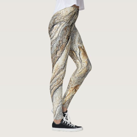 Girly Cool Modern Marble Texture Leggings (Rechts)