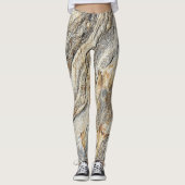 Girly Cool Modern Marble Texture Leggings (Voorkant)