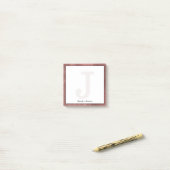 Girly Copper Diamond Glitter Small Monogram Naam Post-it® Notes (Op bureau)