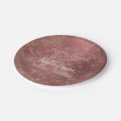 Girly Copper Diamond Sparkle Glam Monogram Papieren Bordje (Gekanteld)