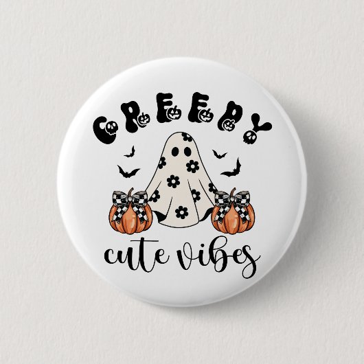 Girly Coquette Creepy Cute Vibes Halloween Ronde Button 5,7 Cm (Voorkant)