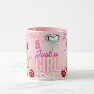 Girly Coquette Kawaii Roze Zilveren Mok Bows Heart