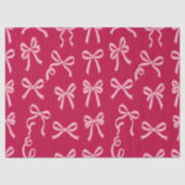 Girly Coquette Pink Bows Pattern Tissuepapier (Voorkant)