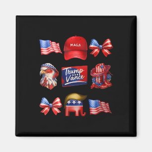 Girly Coquette Trump Vance 2024 Trump Girl Magneet