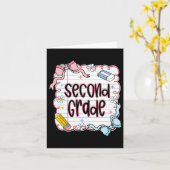Girly Coquette tweede klas terug naar school 2e Gr Kaart (Gele Bloem)