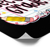 Girly Coquette Tweede Klas Terug naar School 2e Gr Poster (Hoek)