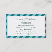 Girly Coral en Blauwgroen Washi Tape Pattern Bouti Visitekaartje (Achterkant)