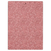 Girly Coral Red Glitter Monogram Naam Klembord (Achterkant)