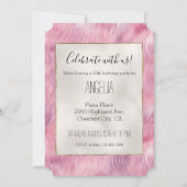 Girly Cotton Snoep Roze Glitter Kaart (Voorkant)