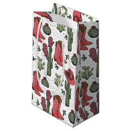 Girly Country Cowgirl Kerst roze en groen Klein Cadeauzakje