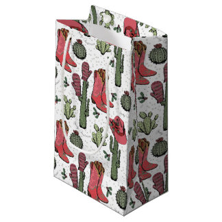 Girly Country Cowgirl Kerst roze en groen Klein Cadeauzakje