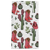Girly Country Cowgirl Kerst roze en groen Klein Cadeauzakje (Voorkant)